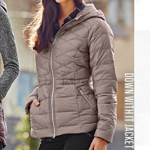 Athleta Down With it Jacket (taupe)